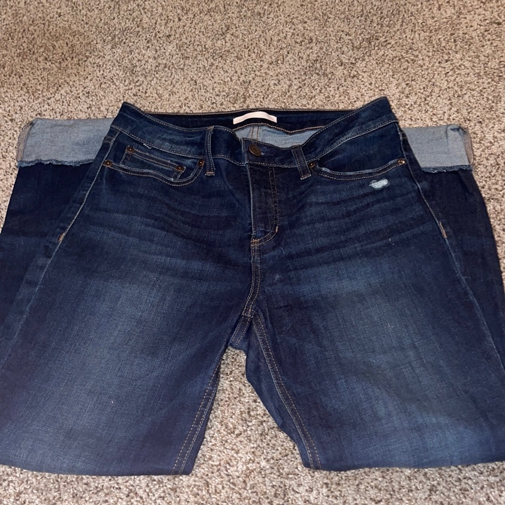 Lauren Conrad dark wash skinny jeans